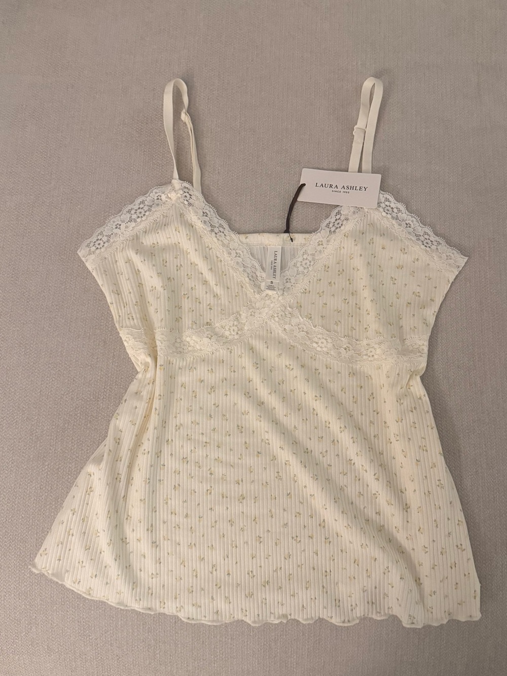 Laura Ashley Floral Lace Tank Top